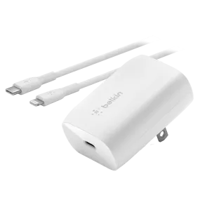 Belkin USB C PPS Wall Charger 30W with Type C to Lighting Cable 1m by Belkin