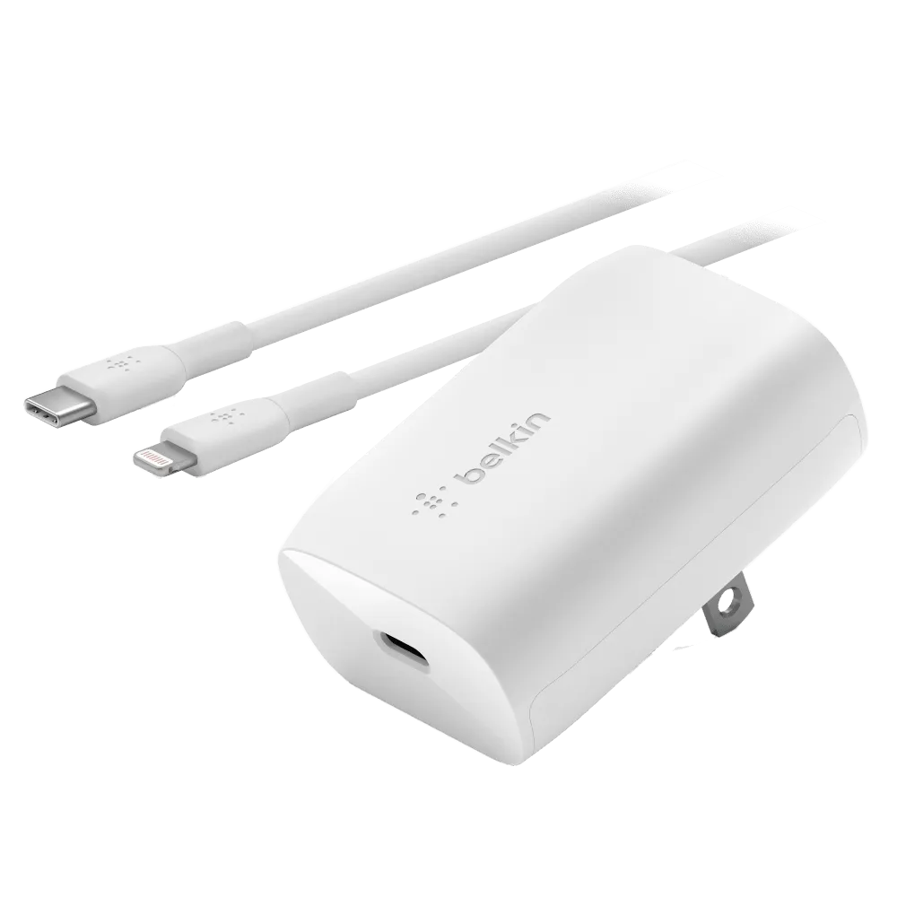 Belkin USB C PPS Wall Charger 30W with Type C to Lighting Cable 1m by Belkin