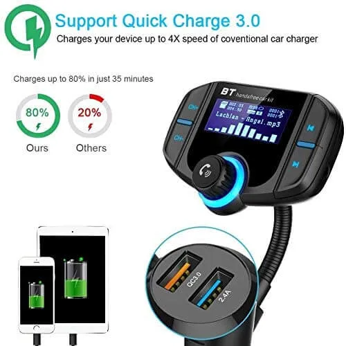 Bluetooth Fm Transmitter Car Kit Bt70 Car Charger