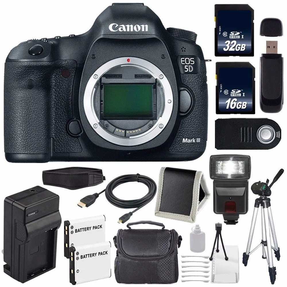 Canon EOD 5D III Digital Camera International Model   LP-E6 Battery   32GB Card   16GB Memory Card Advanced Bundle