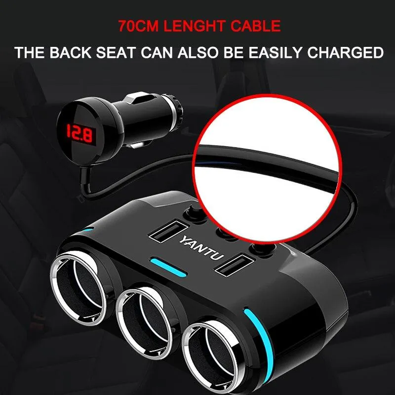 Car Splitter Cigarette Lighter Socket