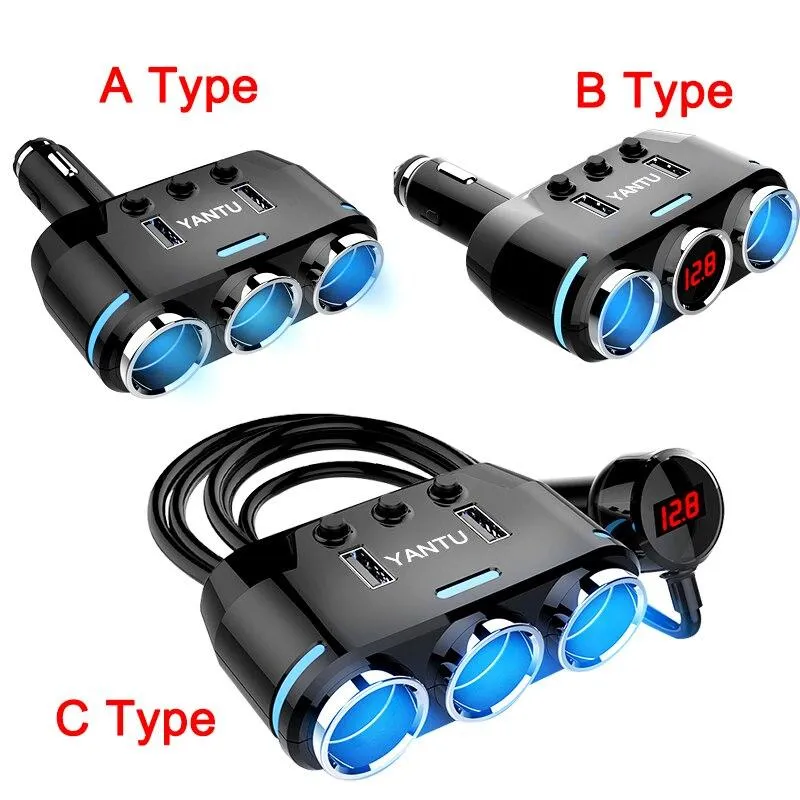 Car Splitter Cigarette Lighter Socket