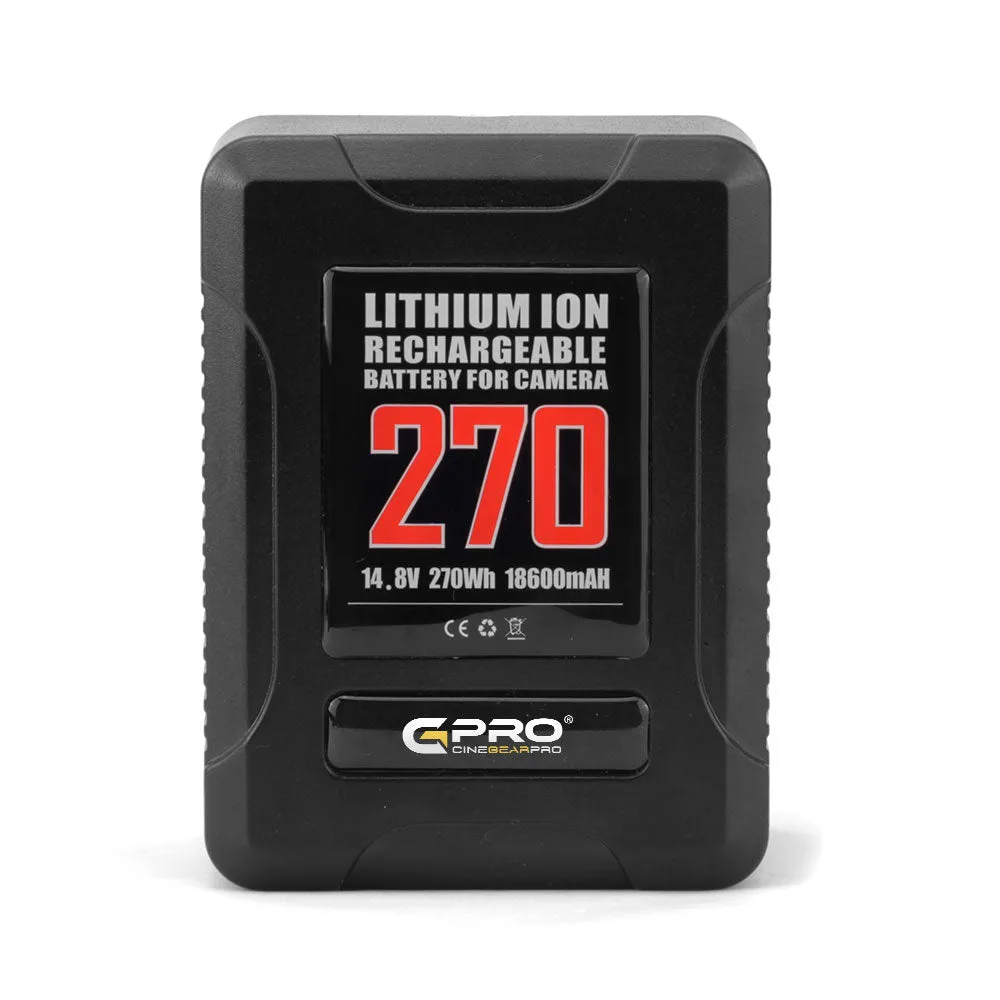 CGPro Ultra Small Size Mini V-Lock Li-Ion V-Mount Battery w/ USB Output (98-270Wh)