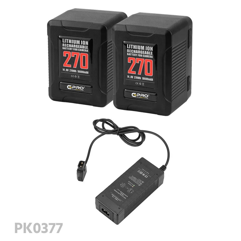 CGPro Ultra Small Size Mini V-Lock Li-Ion V-Mount Battery w/ USB Output (98-270Wh)