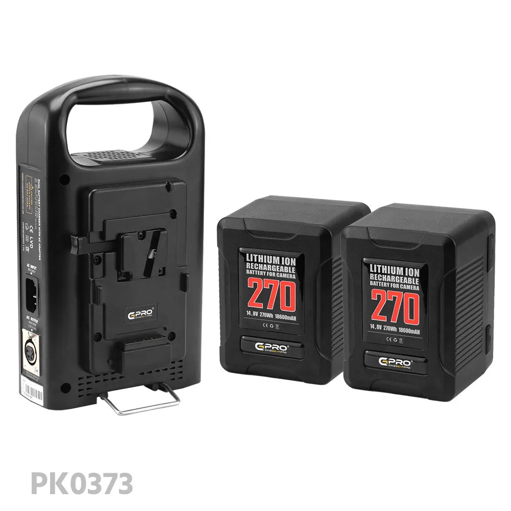 CGPro Ultra Small Size Mini V-Lock Li-Ion V-Mount Battery w/ USB Output (98-270Wh)