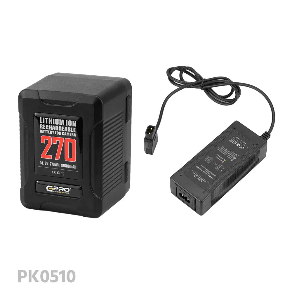 CGPro Ultra Small Size Mini V-Lock Li-Ion V-Mount Battery w/ USB Output (98-270Wh)