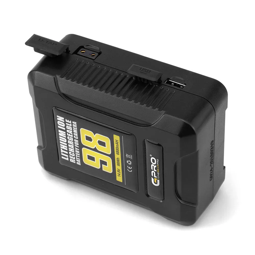 CGPro Ultra Small Size Mini V-Lock Li-Ion V-Mount Battery w/ USB Output (98-270Wh)