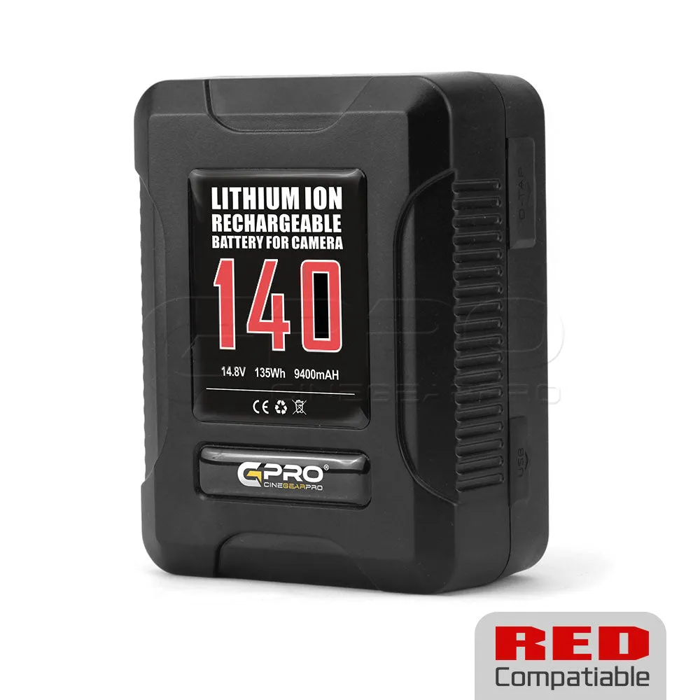 CGPro Ultra Small Size Mini V-Lock Li-Ion V-Mount Battery w/ USB Output (98-270Wh)