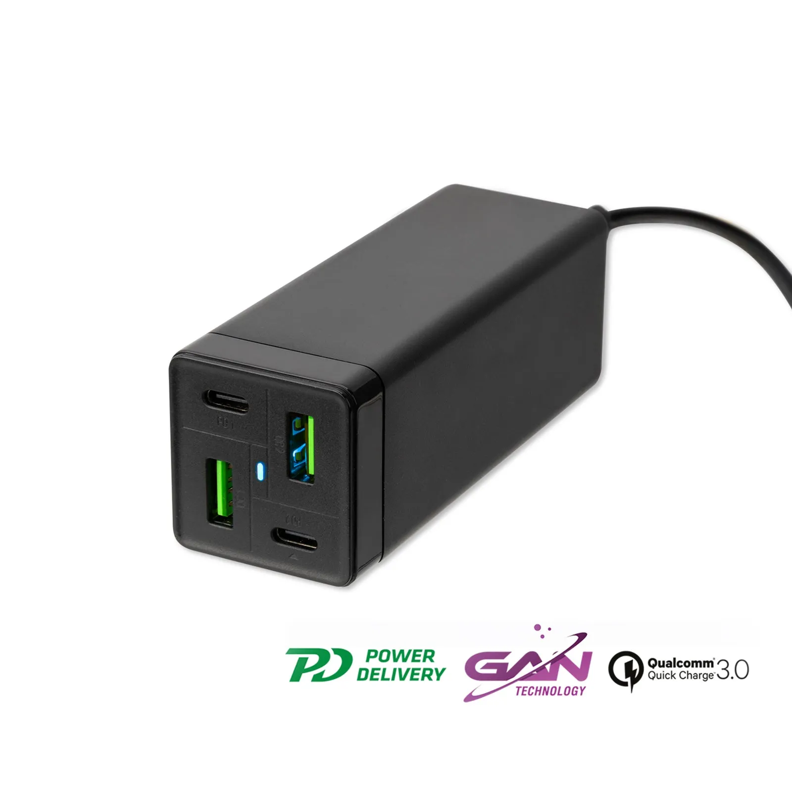 Charging Station MultiGaN with Quick Charge and PD 78W Black