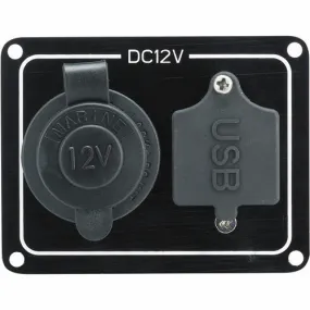 Cig Socket and USB Panel - 81mm