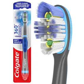 Colgate 360 Vibrate Deep Clean Battery Operated Toothbrush, 1 AAA Battery Included, Adult