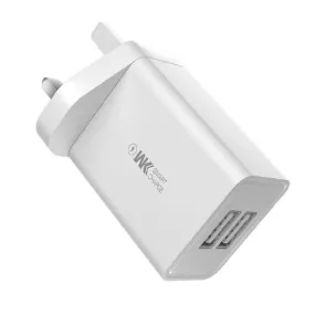 Compact Dual USB Fast Charger Adapter - 2A Travel Power Adapter