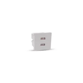 Compact Glossy USB Charger White