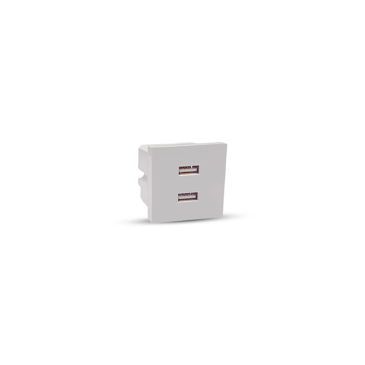 Compact Glossy USB Charger White