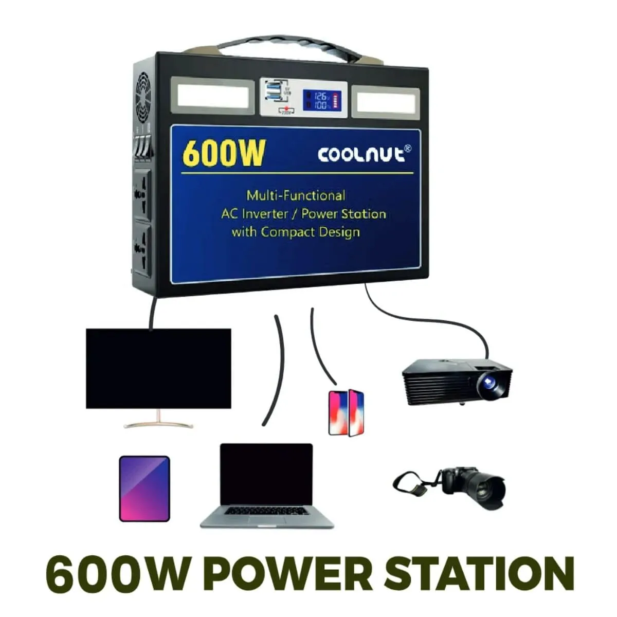 Compact Solar Power Station - 333Wh - 600Watt - 90000mAh