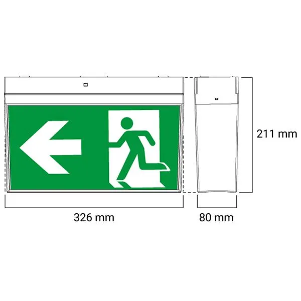 Core Mercury Basic Emergency Exit with 300×150mm Decal