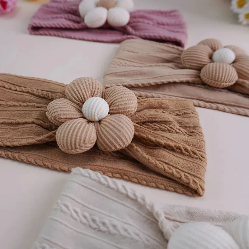 Cute Baby Headbands Flower Floral Elastic Soft Newborn Headbands For