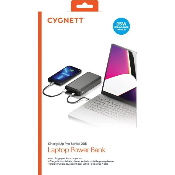 Cygnett ChargeUp Pro Series 20K Laptop Power Bank