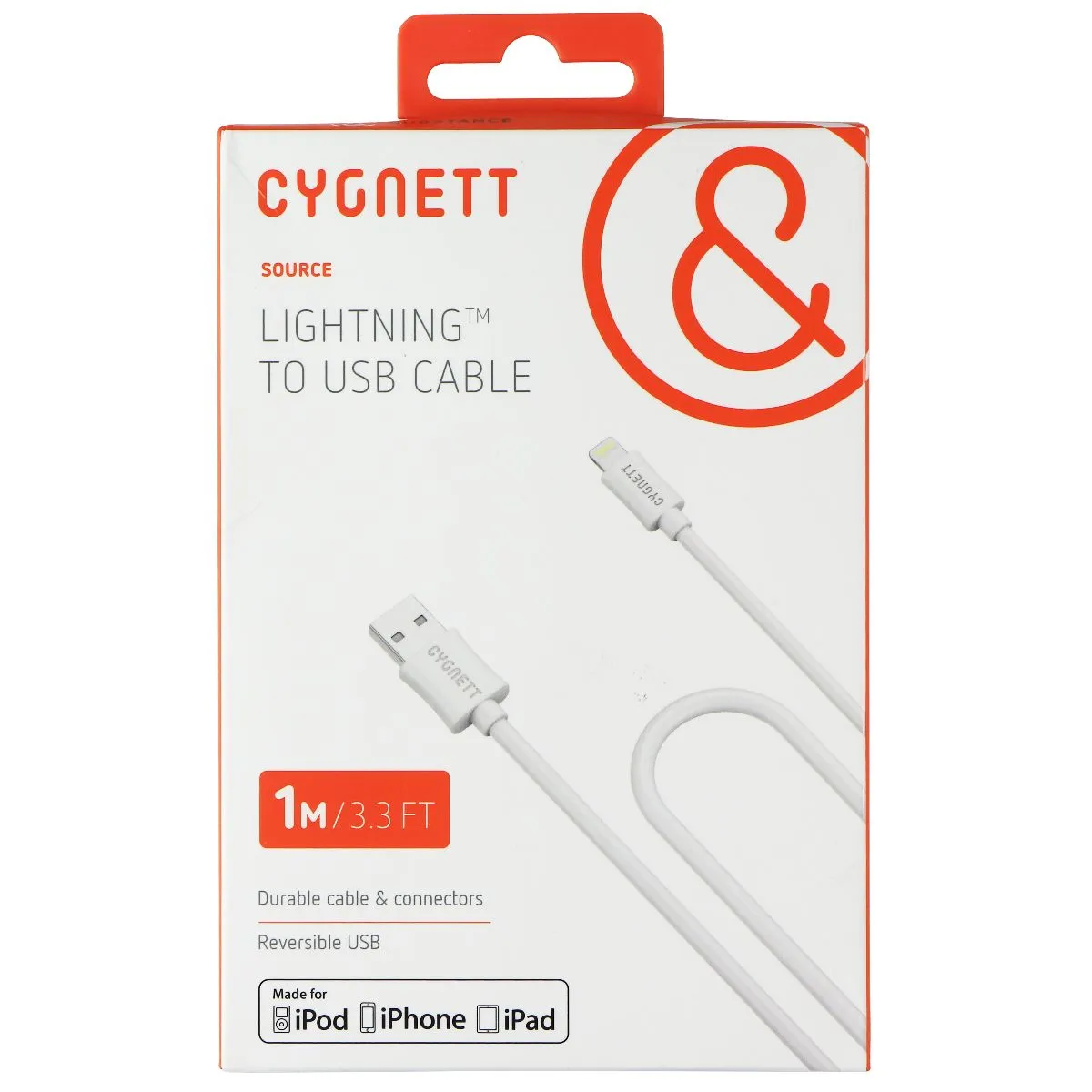 Cygnett Lightning to USB Cable (1 M/3.3 FT) for Apple Products - White