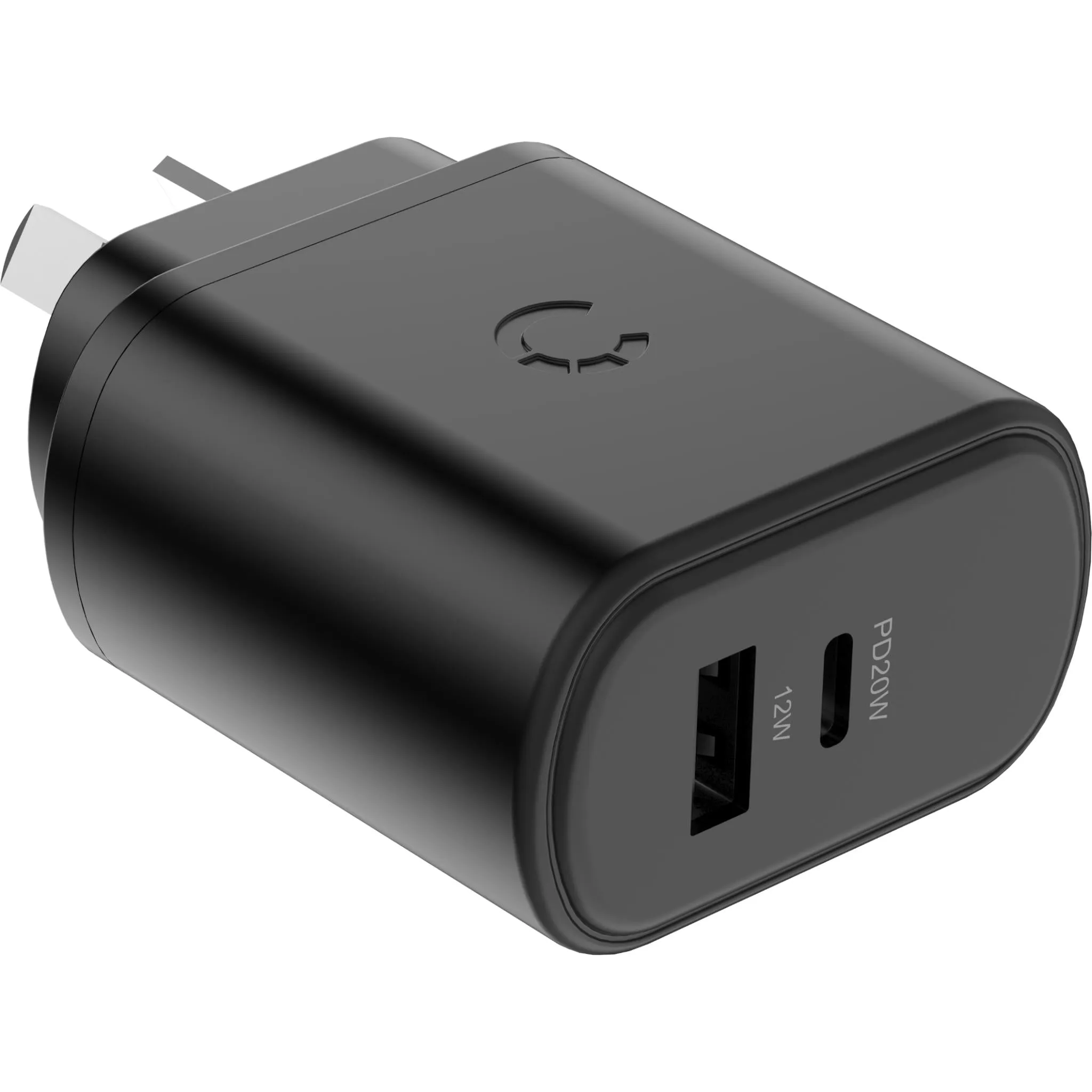 Cygnett PowerPlus 32W USB-C PD Dual Port Wall Charger (Black)