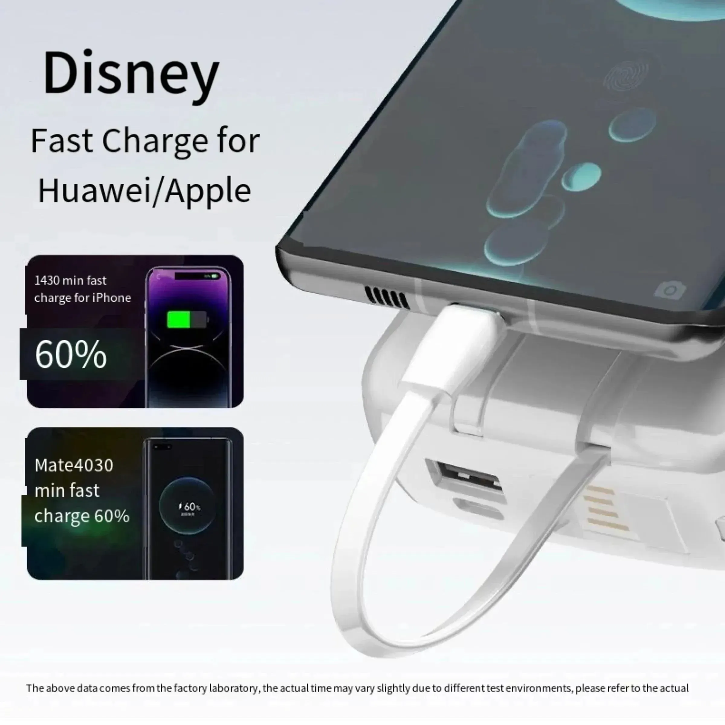 Disney Fast-Charging Power Bank With Dual Cables