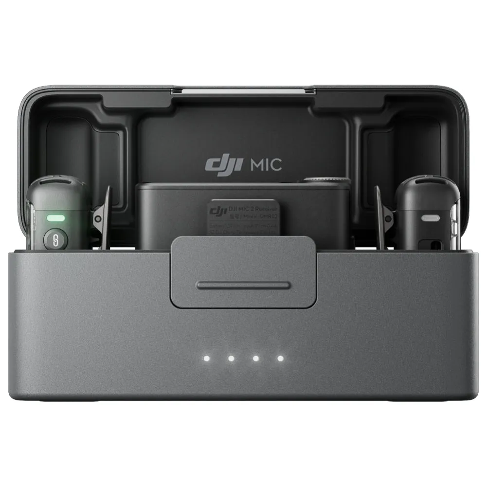 DJI Mic 2 2-Person Wireless Microphone System/Recorder - (2 TX   1 RX   Charging Case)