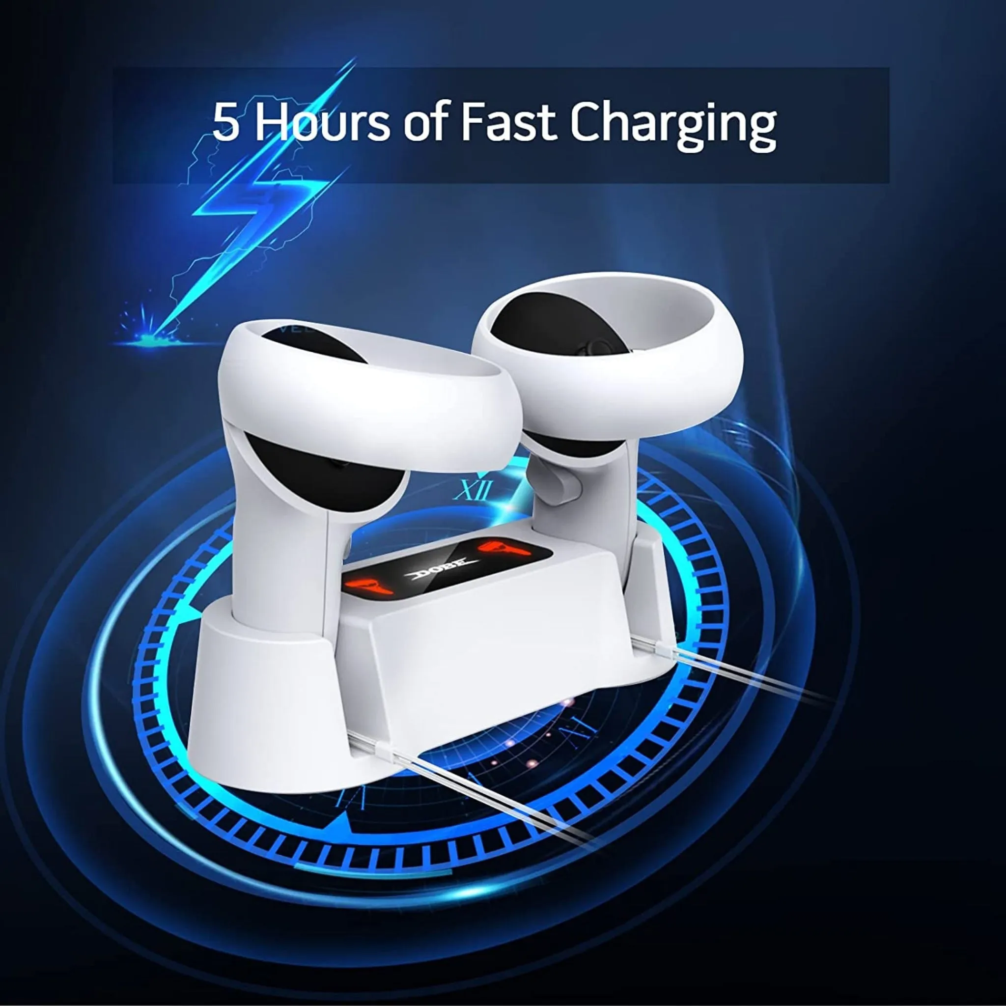 DOBE Fast Charging Dock  with Rechargable Battery Pack for Meta Quest 2 VR Controllers