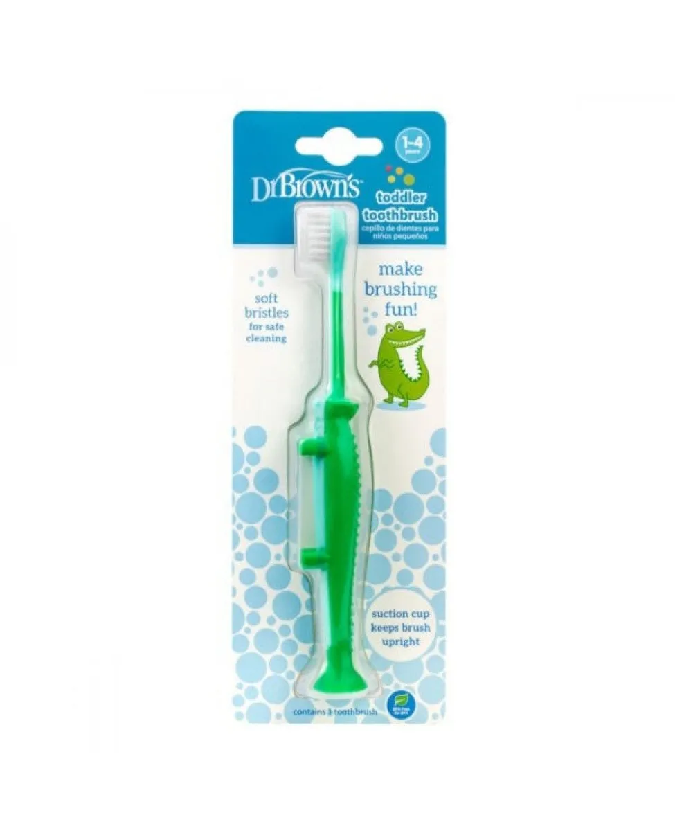 Dr.Brown's Infant to Toddler Toothbrush- Green Crocodile