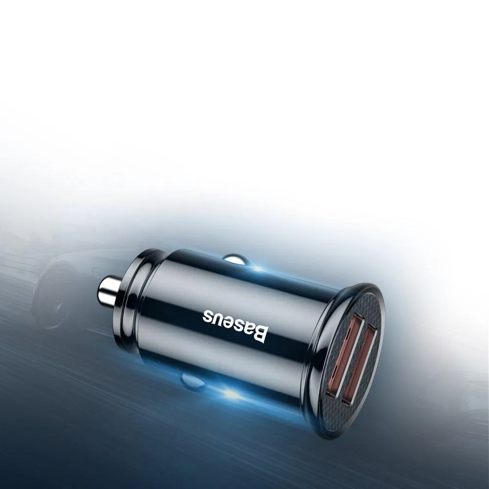 Dvigubas USB įkrovimo adapteris automobiliui Baseus QC 3 30W