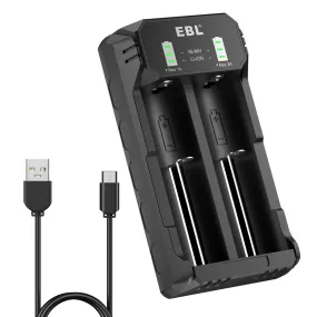 EBL Smart Rapid Battery Charger for 3.7V/3.6V Li-ion IMR INR ICR Batteries