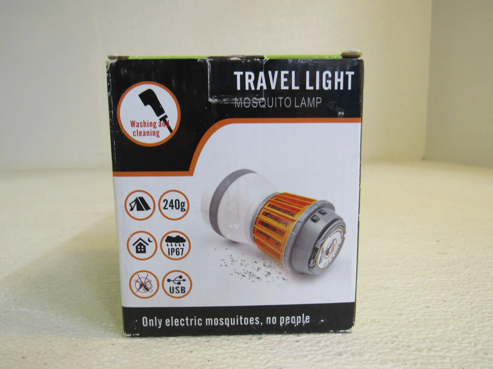 Fenvella Travel Light Mosquito Lamp 44-in Micro USB Charger Rainproof Ip67 -- New