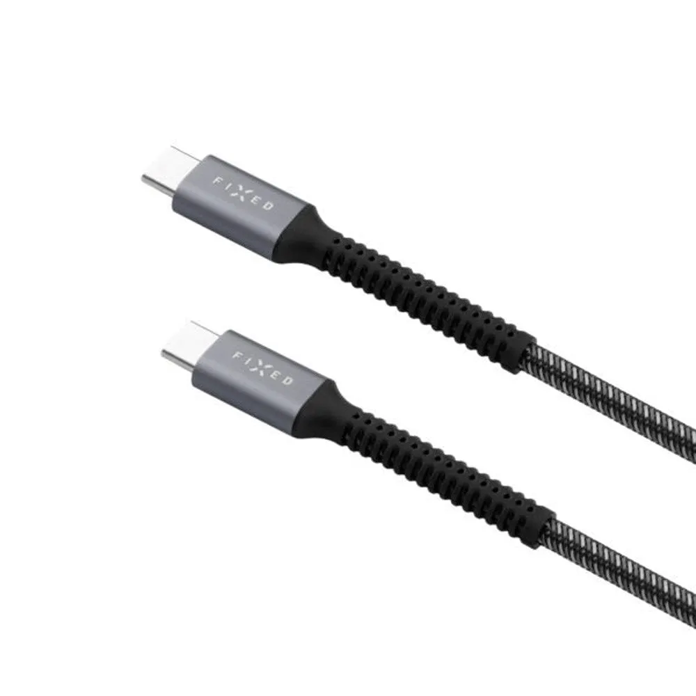 Fixed Armor USB-C til USB-C PD Kabel 240W m. Forstærkede Ender - 1.2m - Grå