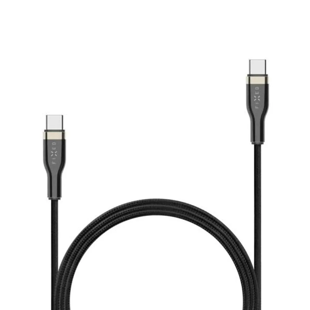 Fixed Metal USB-C til USB-C PD Kabel 100W - 1.2m - Sort