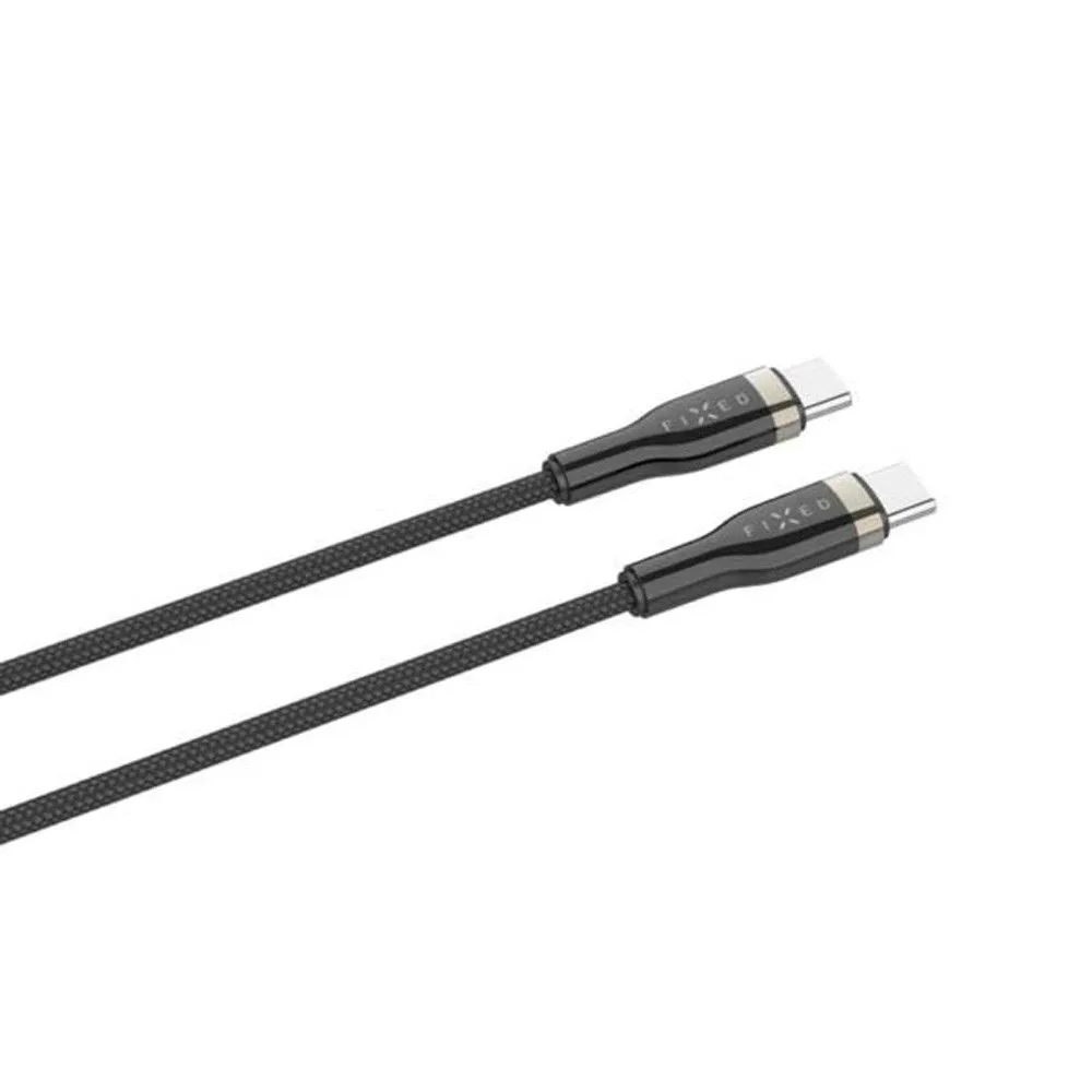 Fixed Metal USB-C til USB-C PD Kabel 100W - 1.2m - Sort