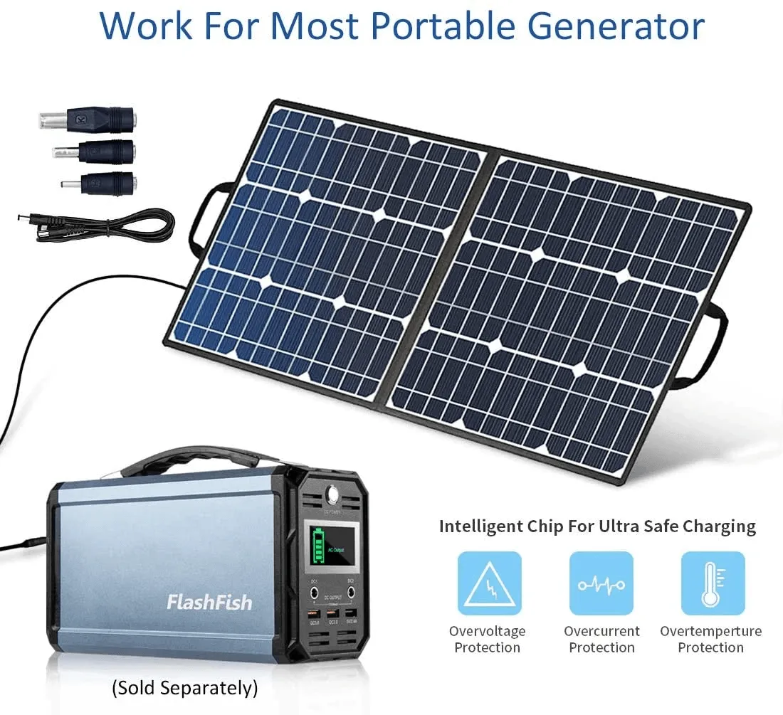 Foldable 50W 18V Portable Solar Panel