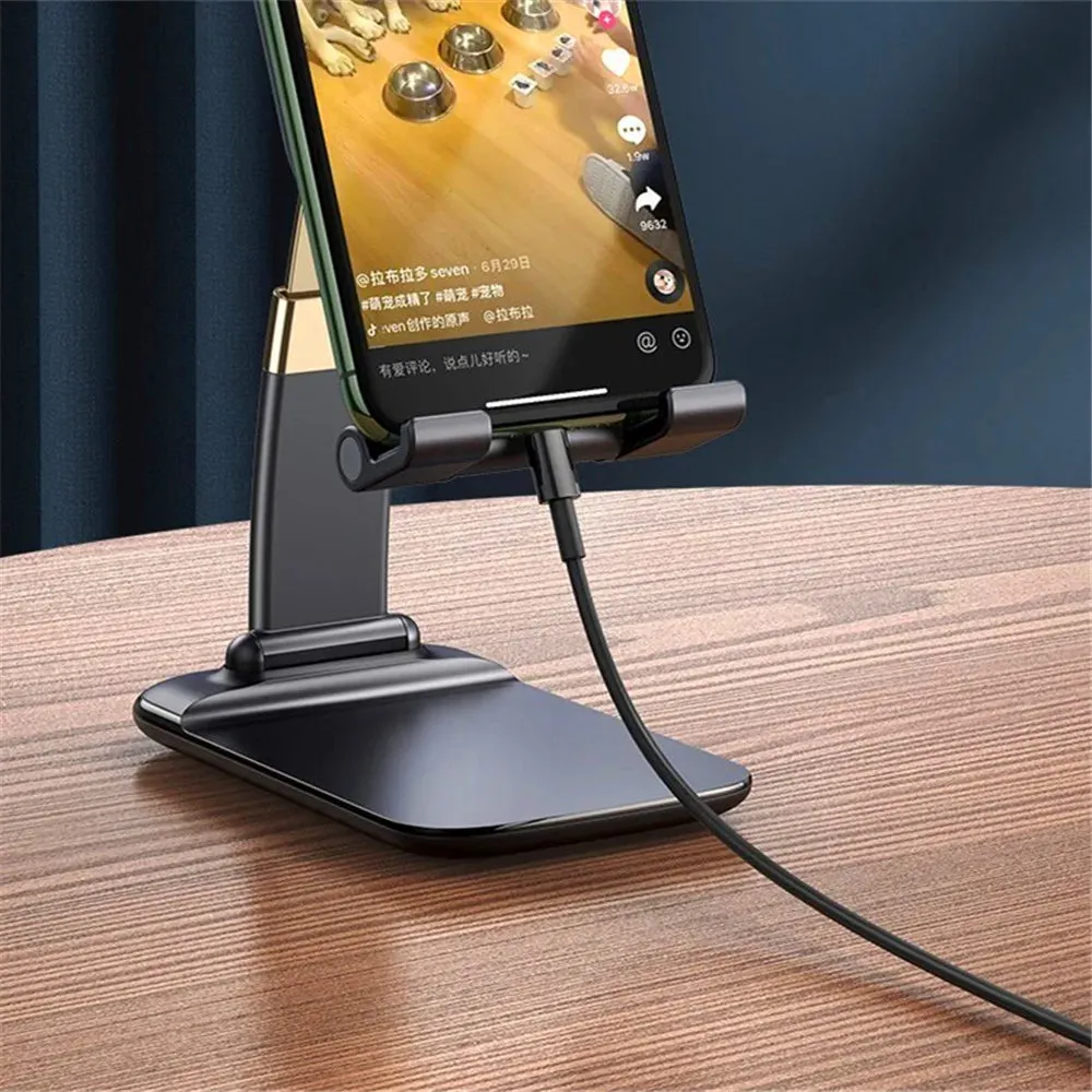 Foldable ABS Desktop Mobile Phone Stand For iPad iPhone 13 X Smartphone Support Tablet Desk Cell Phone Portable Holder Bracket