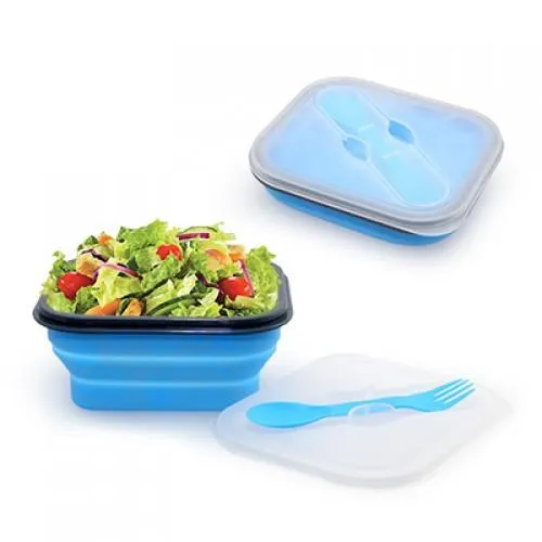 Foldable Lunch Box with Cutlery Set