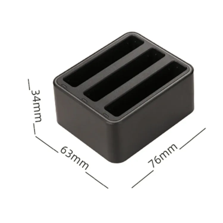 For Insta360 X4 Tri-Slot Batteries Fast Charger (Black)