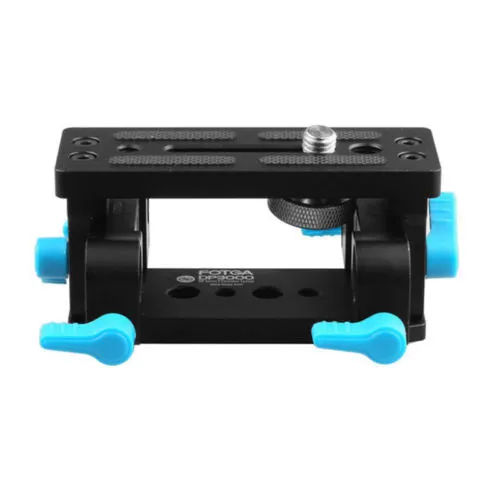 FOTGA 15mm Rod Rail Tripod Mount Base Plate 1/4" for Follow Focus HD DSLR Camera