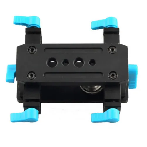 FOTGA 15mm Rod Rail Tripod Mount Base Plate 1/4" for Follow Focus HD DSLR Camera