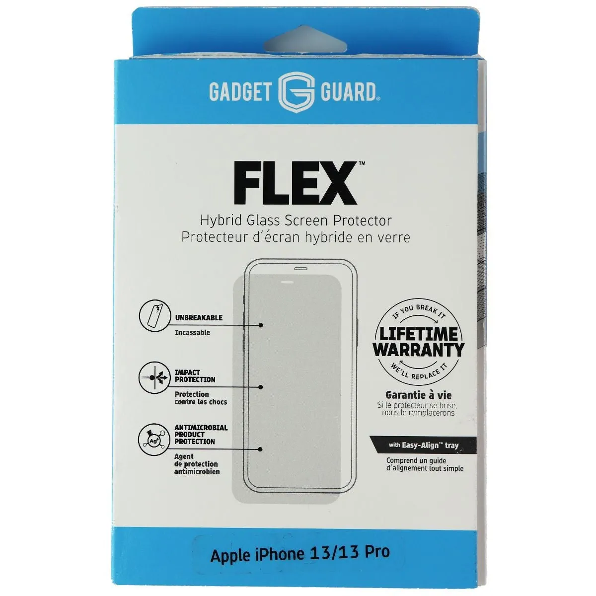 Gadget Guard Flex Hybrid Glass Screen Protector for iPhone 13 and iPhone 13 Pro