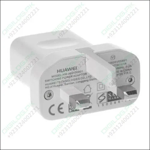 Genuine Huawei Hw-050100b01 Uk 3pin Charger White Power Adapter 5v 1a