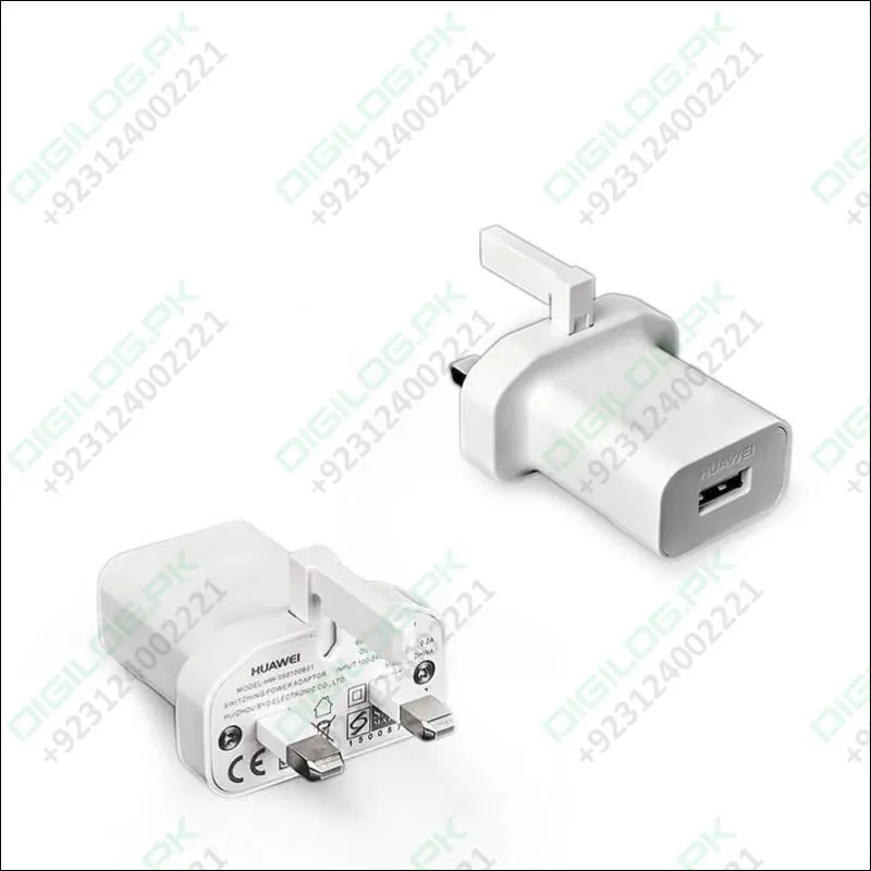 Genuine Huawei Hw-050100b01 Uk 3pin Charger White Power Adapter 5v 1a