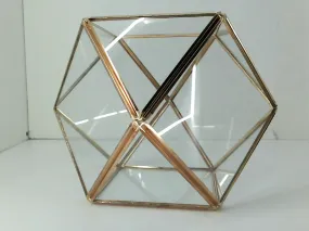 Geometric Glass Terrarium for Home and Office Decor