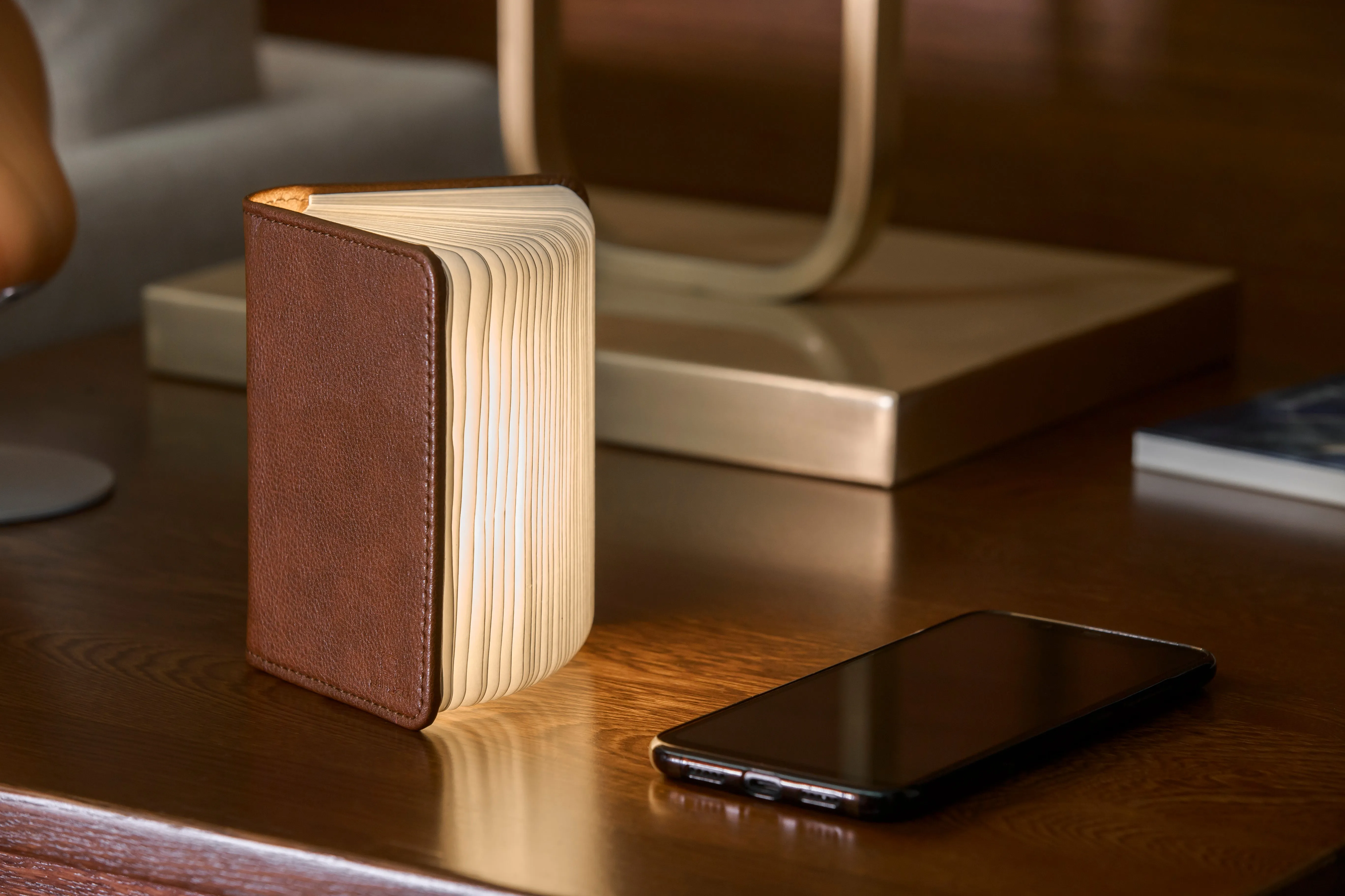 Ging-Ko Mini Brown Leather Smart BookLight