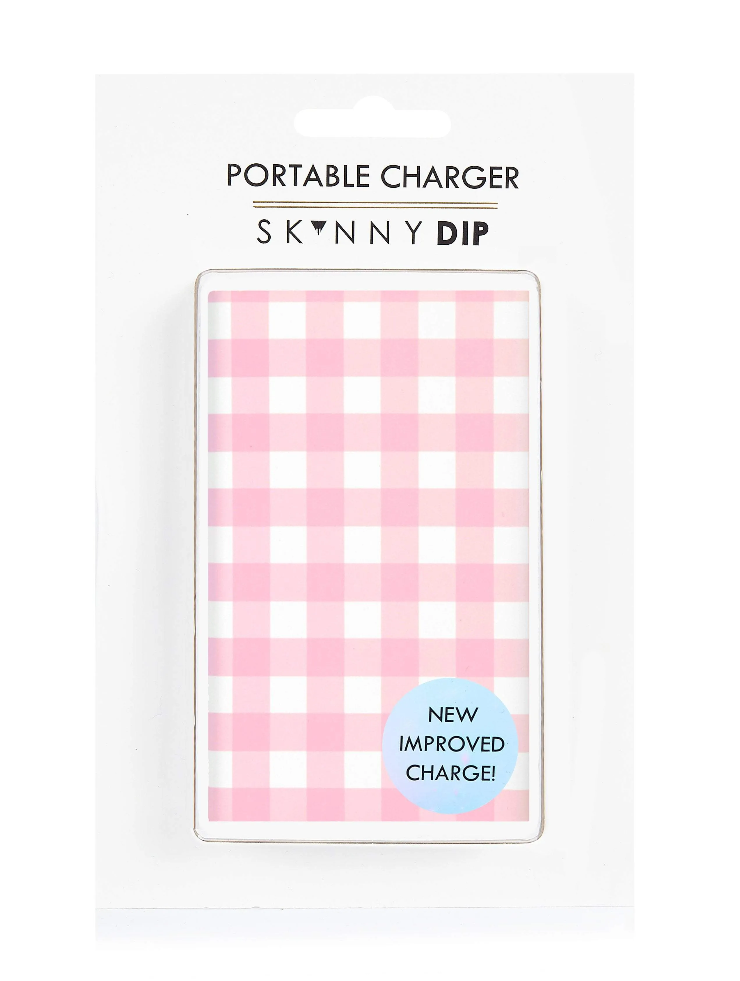 Gingham Portable Charger