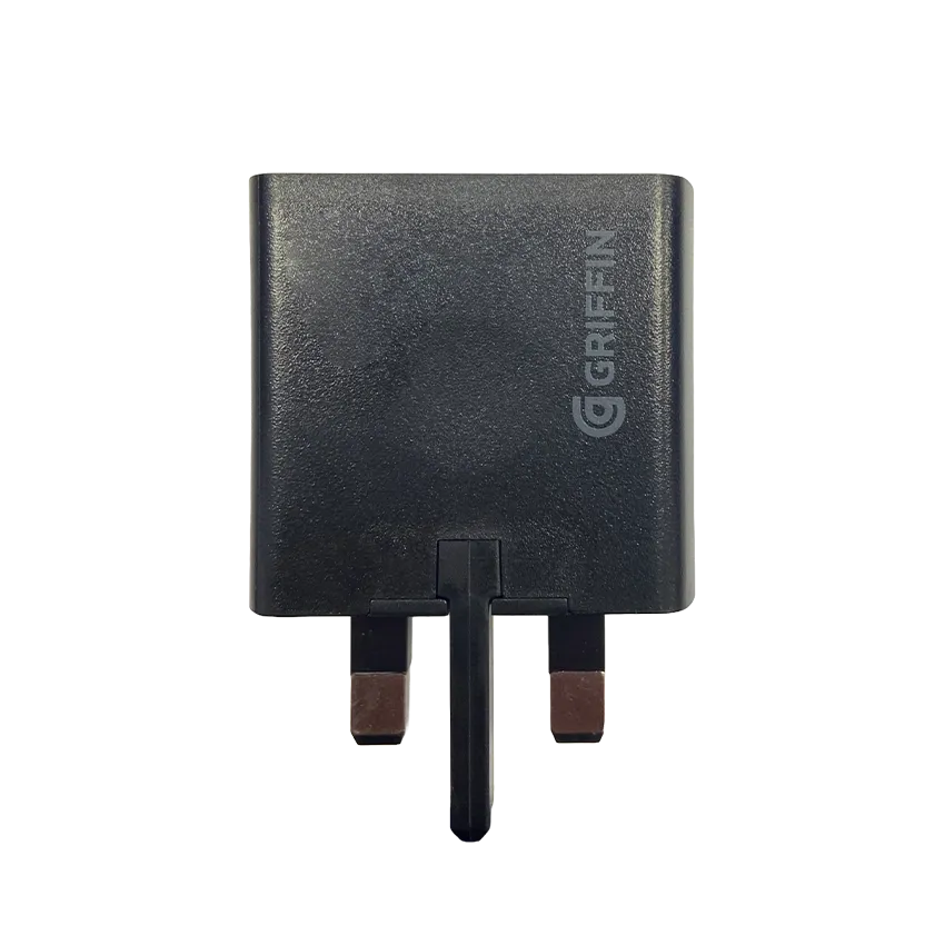 GRIFFIN Powerblock Dual USB-C 15W & USB-A 12W Charger UK Black