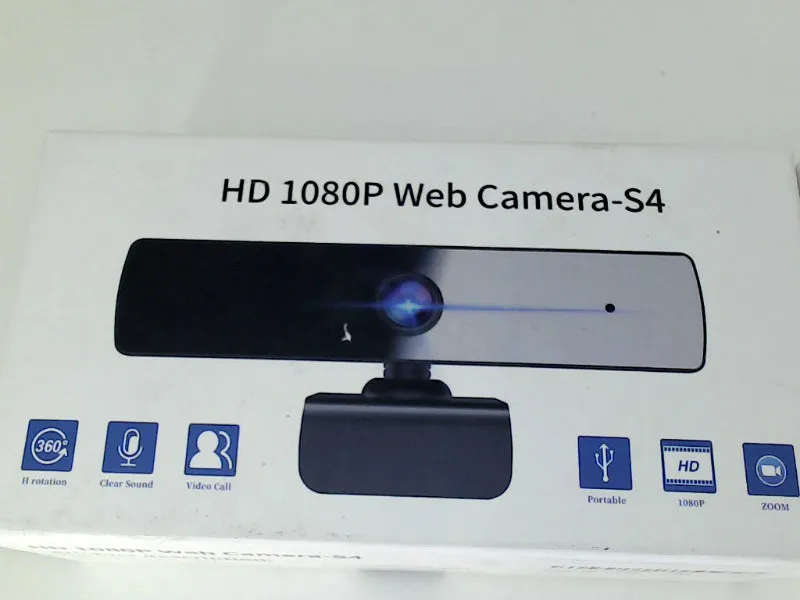 HD 1080p Black Web Camera for Home and Office