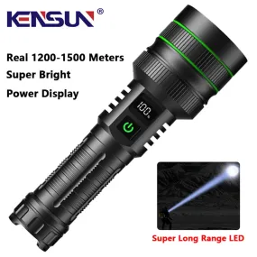 High Power LED Flashlight USB Rechargeable Super Long Range Tactical Torch Strong Light Lamp Outdoor Portable Lantern Waterproof