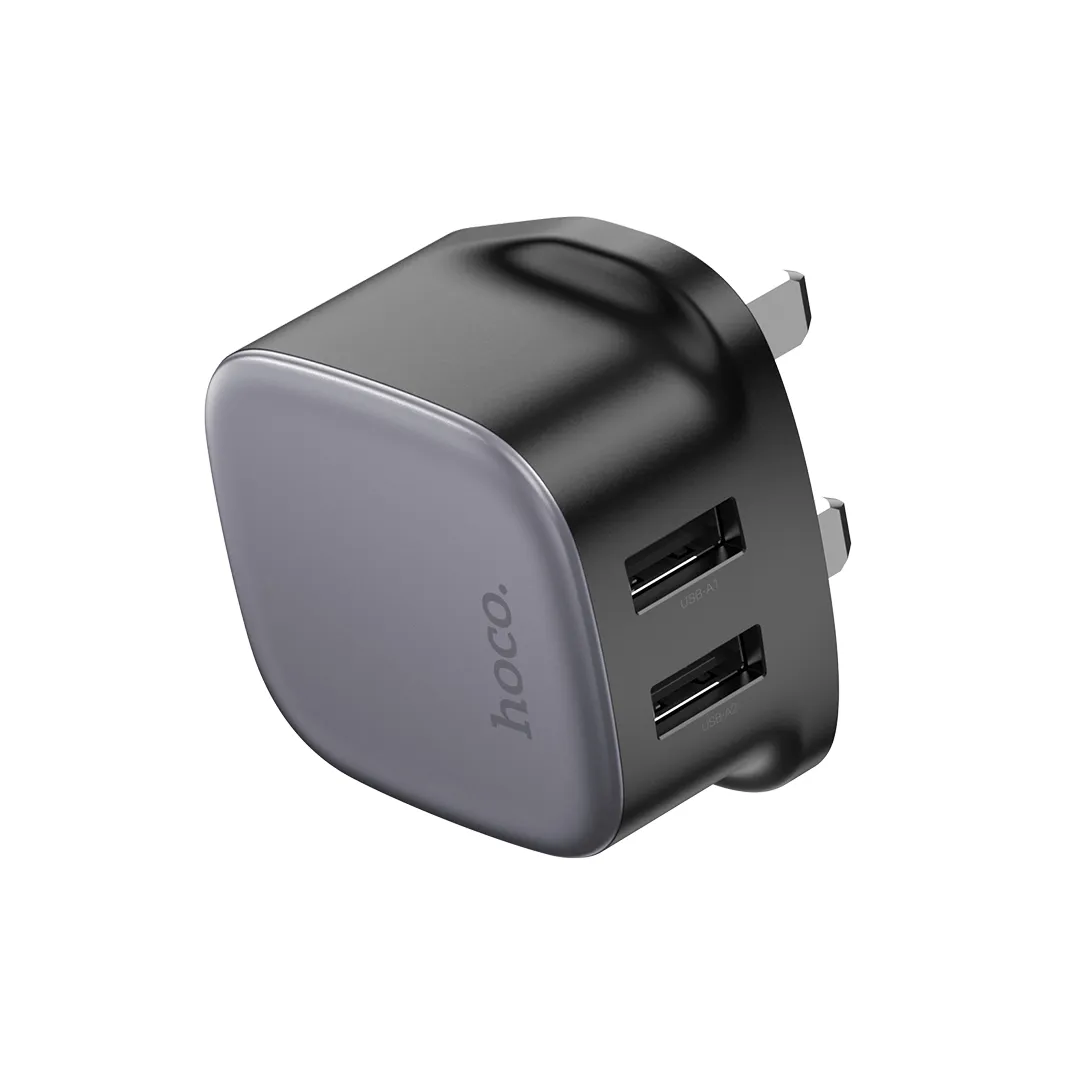 HOCO USB-A Dual Port Charging Adapter